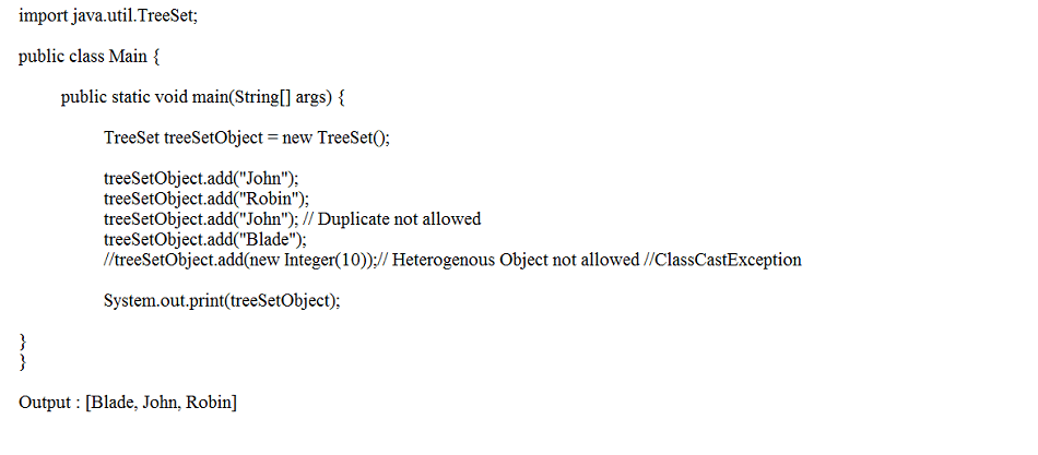 Set Interface in Java