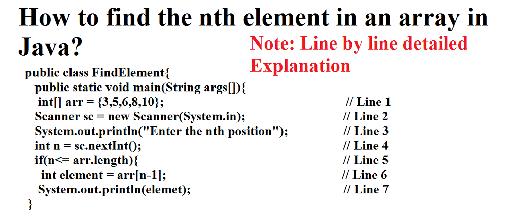 How to the nth element in an array in Java