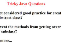 Tricky questions in java