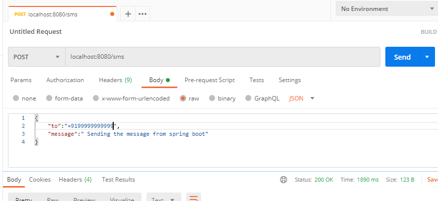 Send an SMS or Message from Spring Boot Application to Mobile Phone