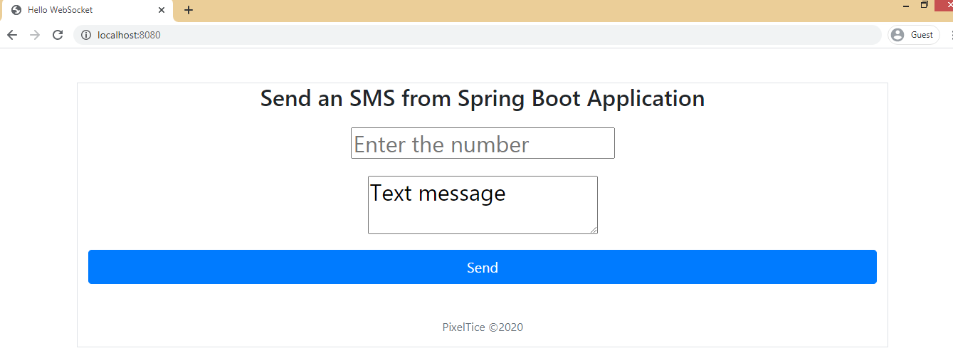 Send an SMS or Message from Spring Boot Application to Mobile Phone