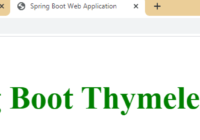 How to develop Spring Boot Web Application using Thymeleaf