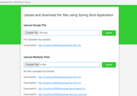 Upload and download the files using Spring Boot Application