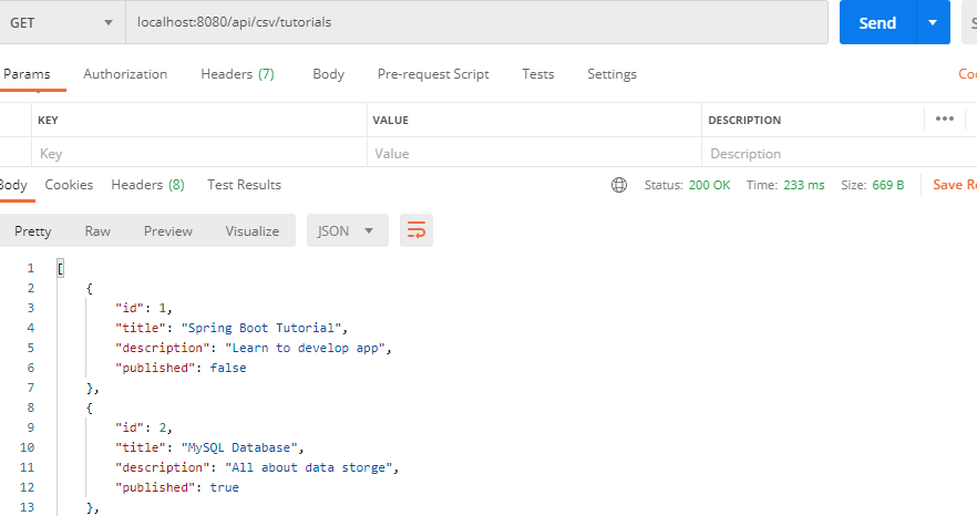 Import the CSV file into Mysql Database using Spring Boot Application